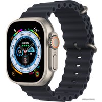 Умные часы Apple Watch Ultra LTE 49 мм (титановый корпус, титановый/темно-серый, ремешок из эластомера)