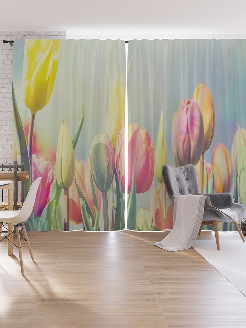 

Комплект штор JoyArty Весенние тюльпаны 1.7x2.65 м pox_38072_170x265 (2 шт)