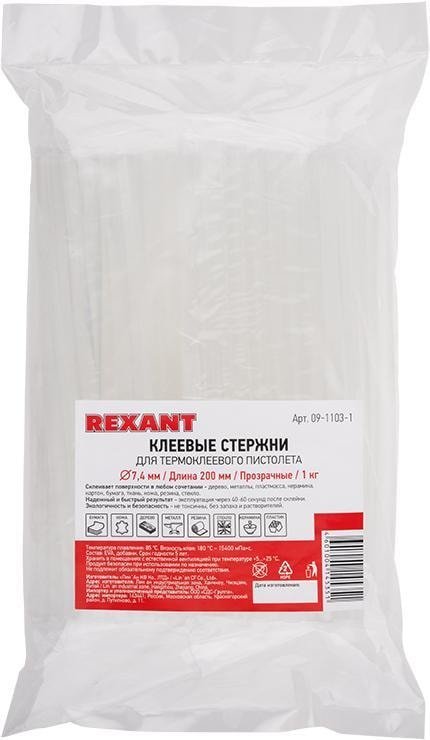 

Клеевые стержни Rexant 09-1103 (10 шт, прозрачный)