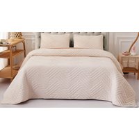 Набор текстиля для спальни Sofi De MarkO Мориц 160х220 Пок-МЦ-км-160х220 (кремовый)