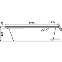 Ванна Santek Эдера 170x110 R 1WH111994 (с каркасом и экраном)