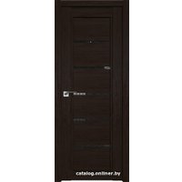 Межкомнатная дверь ProfilDoors 2.76XN R 80х200 (дарк браун, стекло дождь черный)