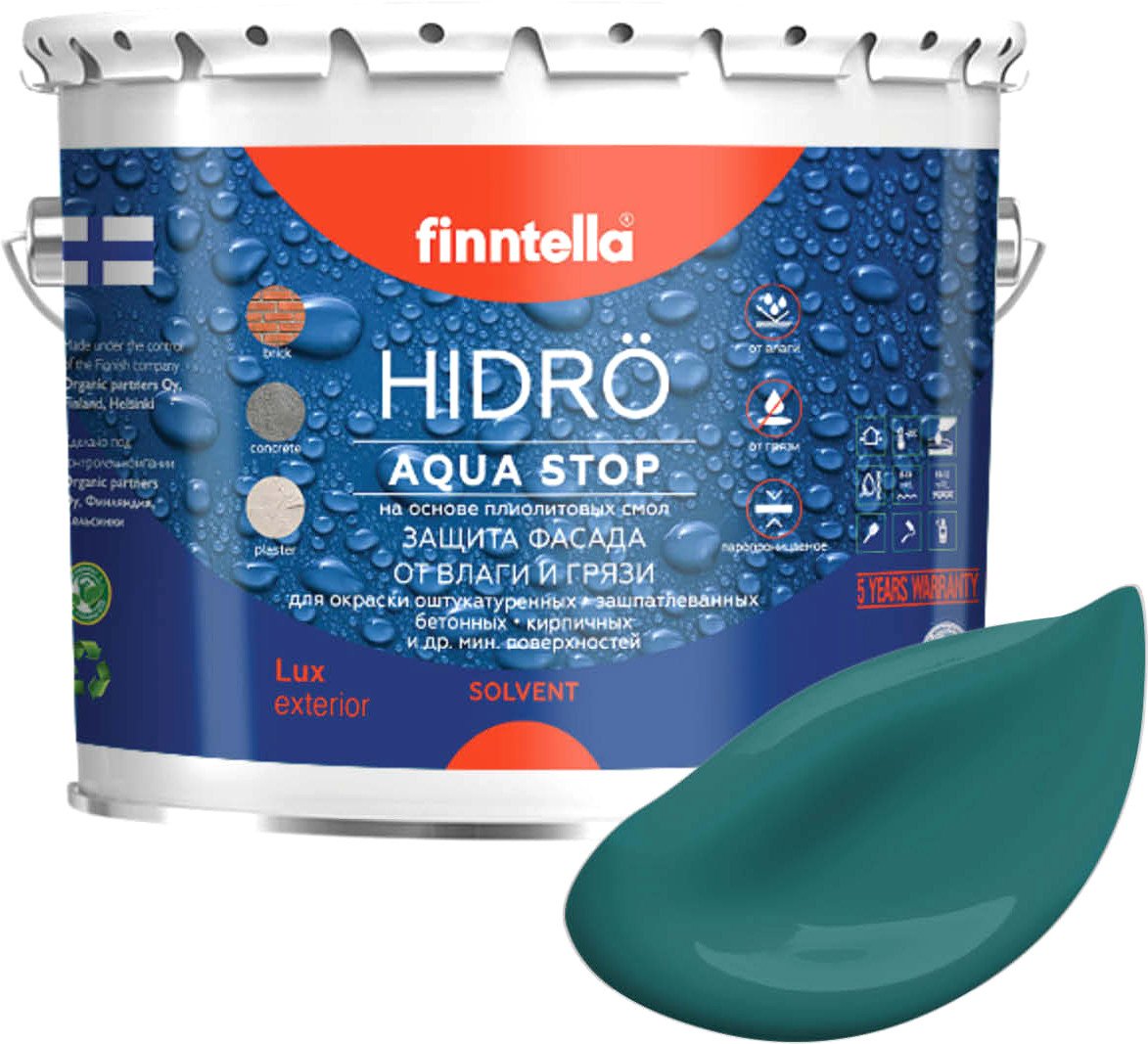 

Краска Finntella Hidro Malakiitti F-14-1-3-FL035 2.7 л (темно-бирюзовый)