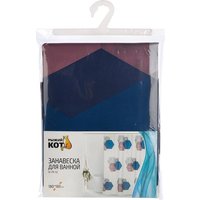 Шторка-занавеска для ванны Рыжий кот Угольники SC-PE-52 108998