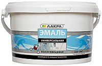 Эмаль Лакра Акриловая универсальная 2.4 кг (белый полуглянец)