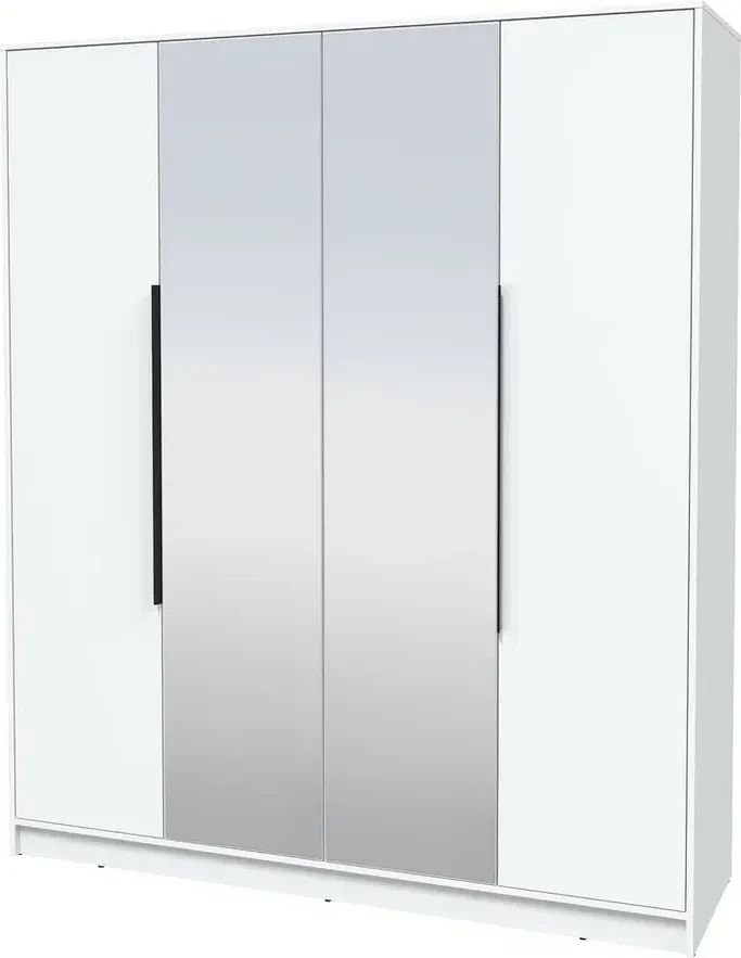 

Шкаф распашной Интерлиния Концепт КТ-Ш4з Глосс (белый платинум/белый)