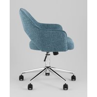 Офисное кресло Stool Group Кларк Clarkson Tweed Blue (рогожка, синий)