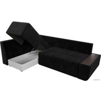 Угловой диван Mebelico Амадэус 109688 (левый, велюр, черный)