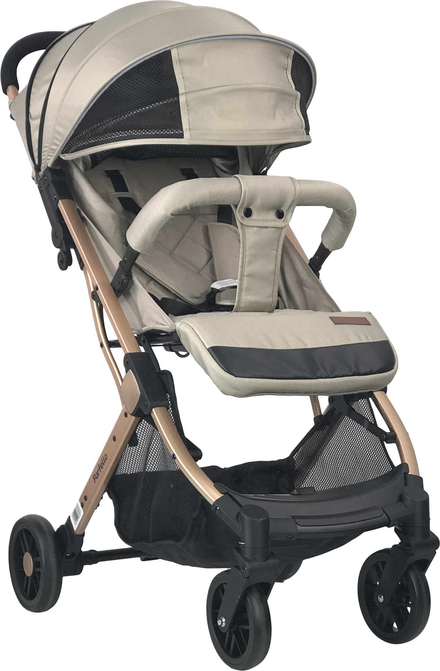 

Коляска прогулочная «книга» Farfello Comfy Go CG-111 (бежевый/золотой)