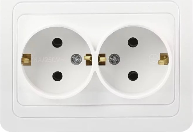 Розетка SmartBuy Марс SBE-02w-16-S2-Z-c