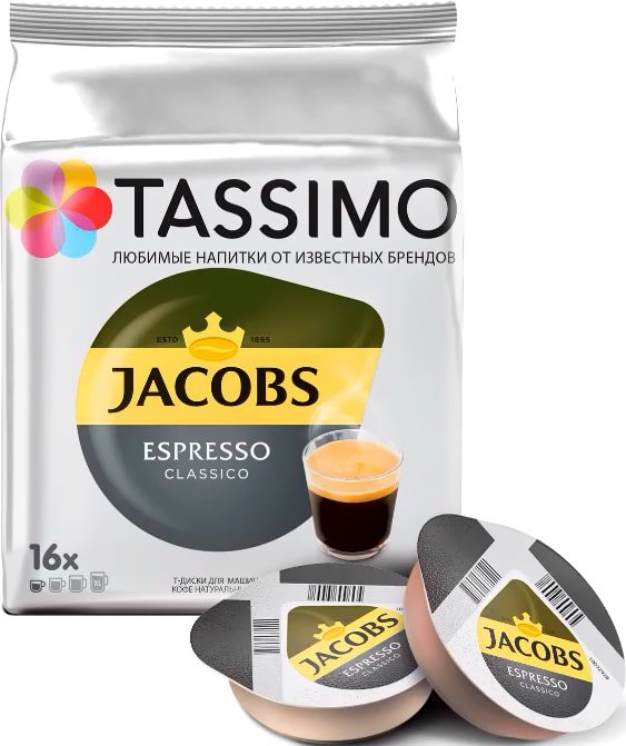 

Кофе в капсулах Tassimo Jacobs Espresso Classico 16 шт
