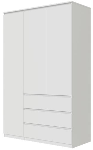 Шкаф распашной MyStar Сноули 3д3я ИВ-121.21.00 (белый)