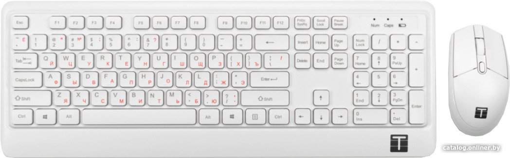 Офисный набор ТЕСЛА MKB-Pro (беспроводной, белый)
