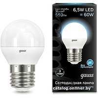 Светодиодная лампочка Gauss E27 6.5 Вт 4100 К [105102207]