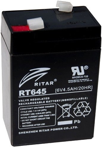 

Аккумулятор для ИБП Ritar RT645 (6В/4.5 А·ч)