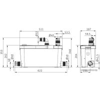 Канализационная установка Wilo HiDrainlift 3-37
