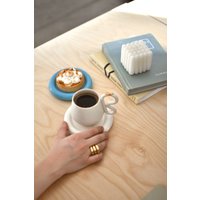 Чашка Ceramicmay с блюдцем 250 мл (белый с золотом)