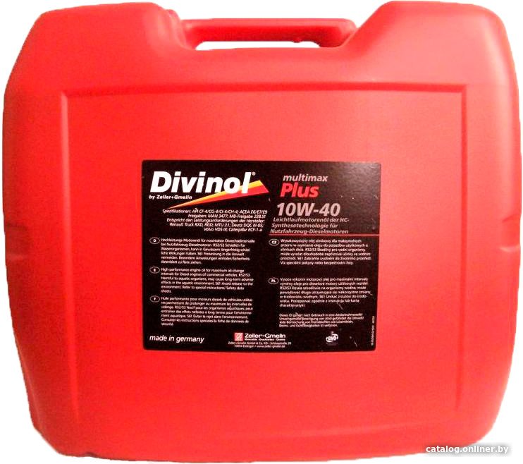 Моторное масло Divinol Multimax Plus 10W-40 20л