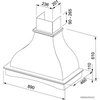 Кухонная вытяжка Franke Country Wood FCS 90 O1 321.0592.491 (ваниль/белый)