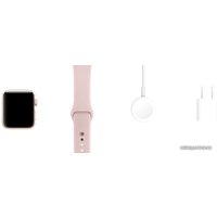 Умные часы Apple Watch Series 3 38 мм (золотистый алюминий/розовый песок)