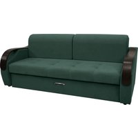 Диван Сириус Лидер-6 ППУ 225x110 (Eva 19 велюр темно-зеленый)