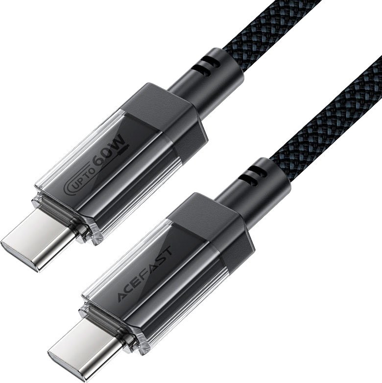 

Кабель AceFast C12-03 USB Type-C - USB Type-C (1.2 м, черный)