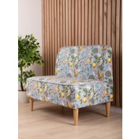 Диван Mio Tesoro Одос Принт (лимон светло-серый/ткань микровелюр)