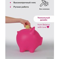 Копилка для денег PIG BANK свинка-копилка L Розовый (фуксия)