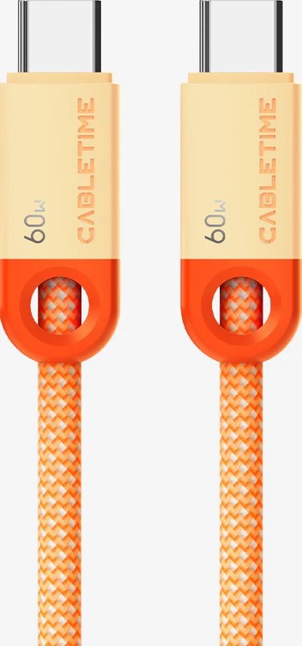 Кабель Cabletime CUP5H USB-C - USB-C CT-CM60-POR1 (1 м, оранжевый)