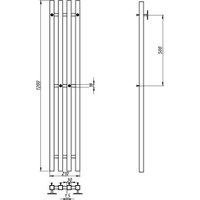 Полотенцесушитель Granula Квадро Вертикаль 21х120 (терморегулятор с таймером, белый)
