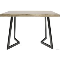 Кухонный стол Buro7 Уиллис 120 (с обзолом, дуб беленый/черный)