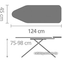 Гладильная доска Brabantia C 124x45 см 135828 (ботанический сад/каркас белый)