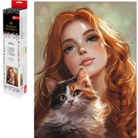 Алмазная мозаика  Феникс+ Рыженькая с кошечкой 70815