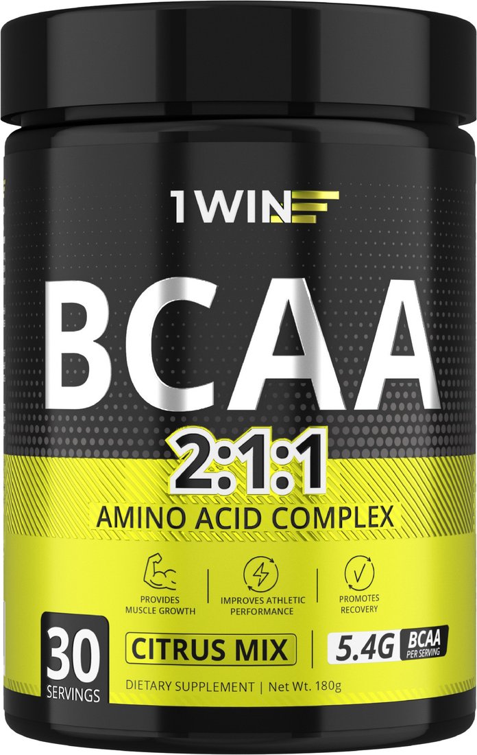 BCAA 1WIN BCAA 2:1:1 (180г, цитрусовый микс)