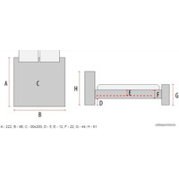 Кровать-тахта Signal Lanta 90x200 (серый)