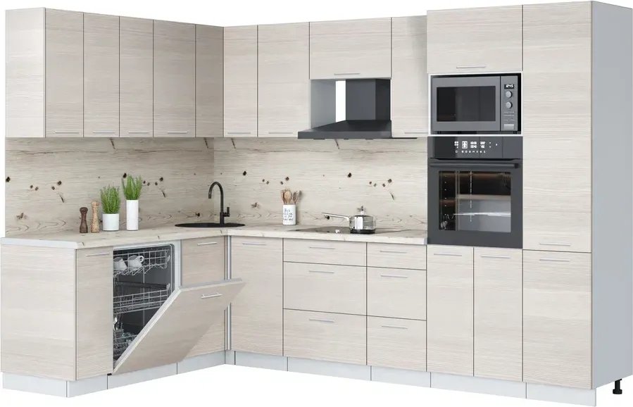 

Готовая кухня Интерлиния Мила Лайт 1.896х2.98 (вудлайн кремовый/вудлайн кремовый/бискайская сосна)