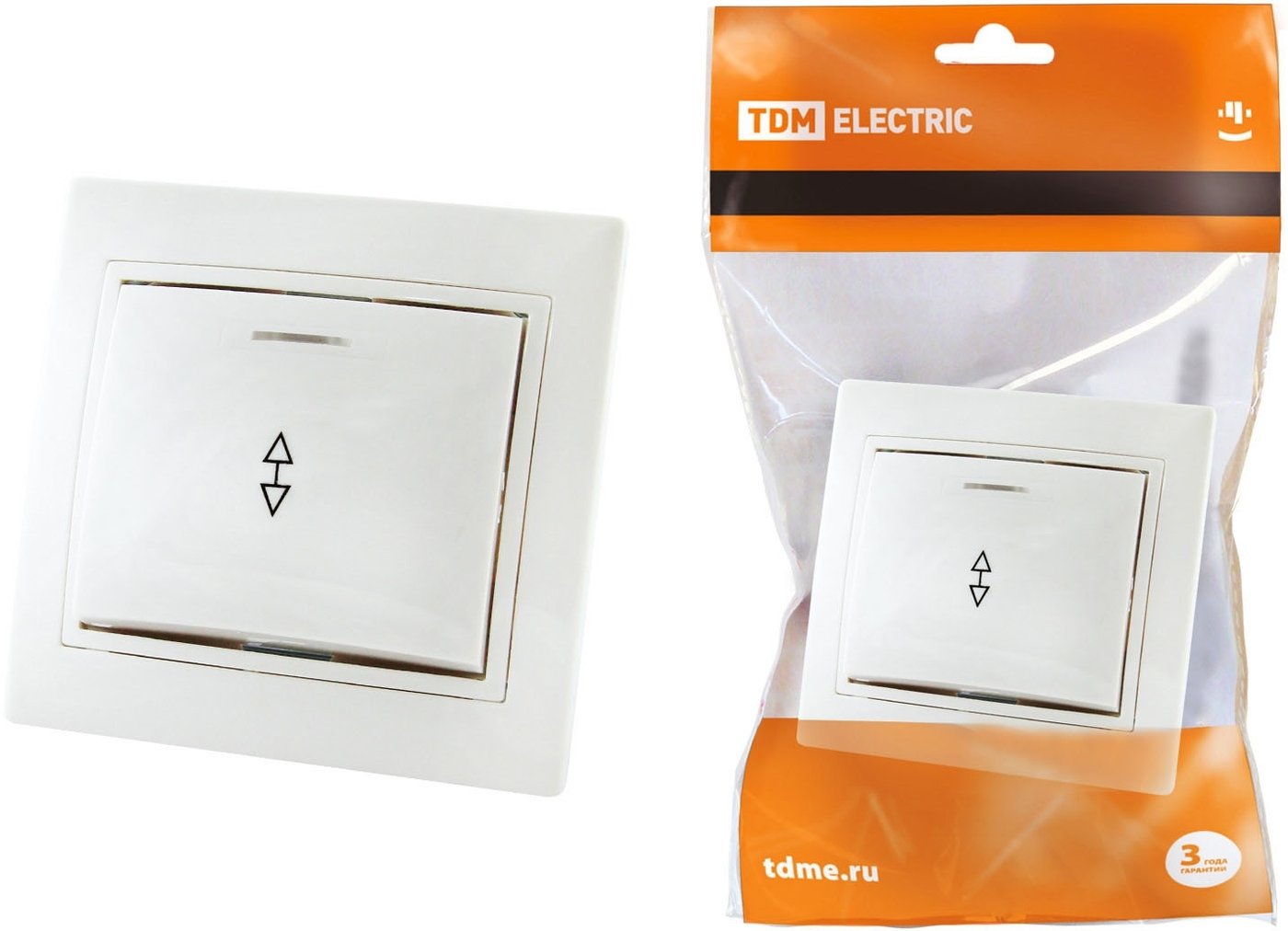

Выключатель проходной TDM Electric Таймыр SQ1814-0008 (белый)
