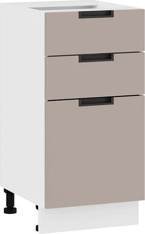 

Шкаф напольный Трия Гренада 1Н4Я3 (белый/холст латте)