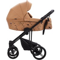 Универсальная коляска BEBETTO Magnum Light SE Pro (2 в 1, 04 рыжая кожа/черная рама)