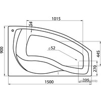 Ванна Santek Майорка 150x90 R [1WH111985]