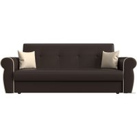 Диван Лига диванов Лига-019 118385 (экокожа, коричневый/бежевый/подушки бежевый)