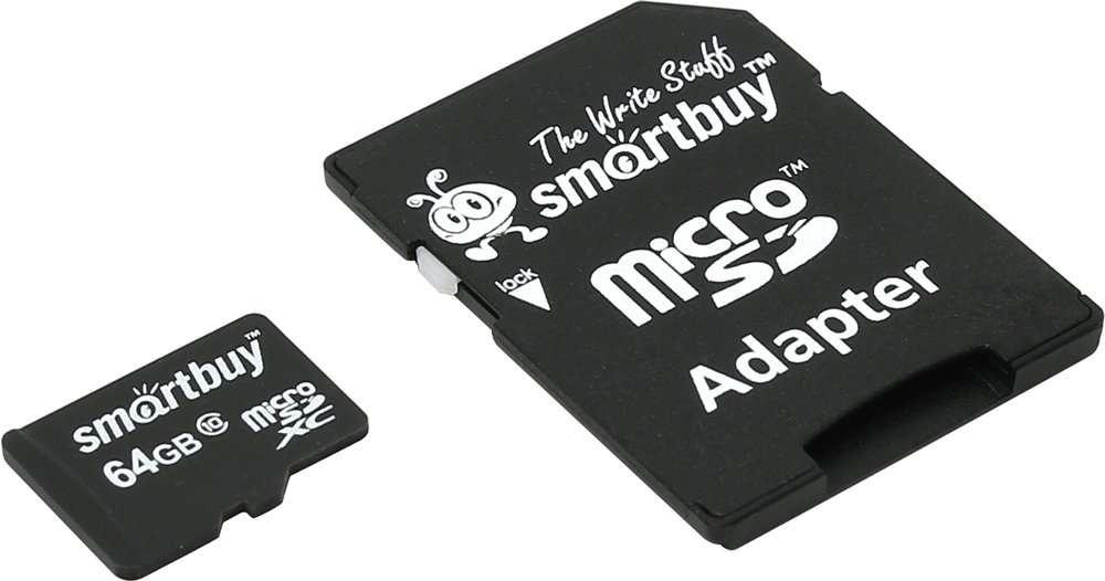 

Карта памяти SmartBuy microSDXC SB64GBSDCL10-01LE 64GB (с адаптером)