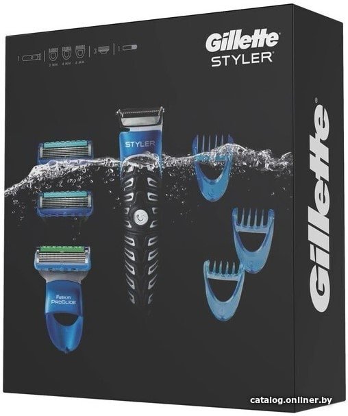 Триммер для бороды и усов Gillette Styler Fusion ProGlide (без подставки, картонная упаковка) 7702018529506