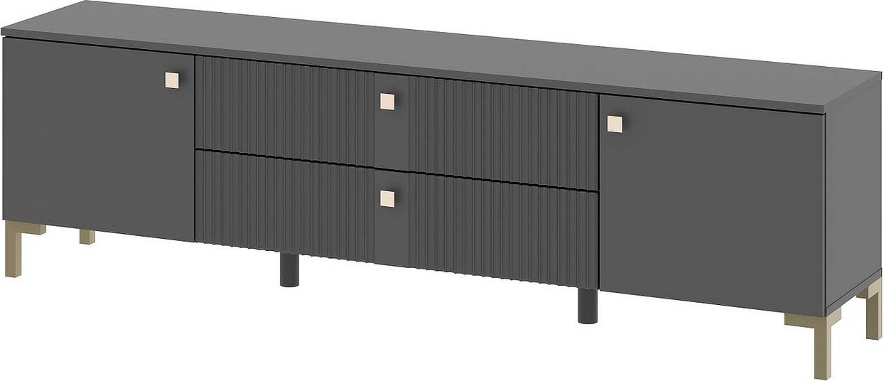 Тумба Mio Tesoro Триумф ТВ 1.8м (графит серый/графит)