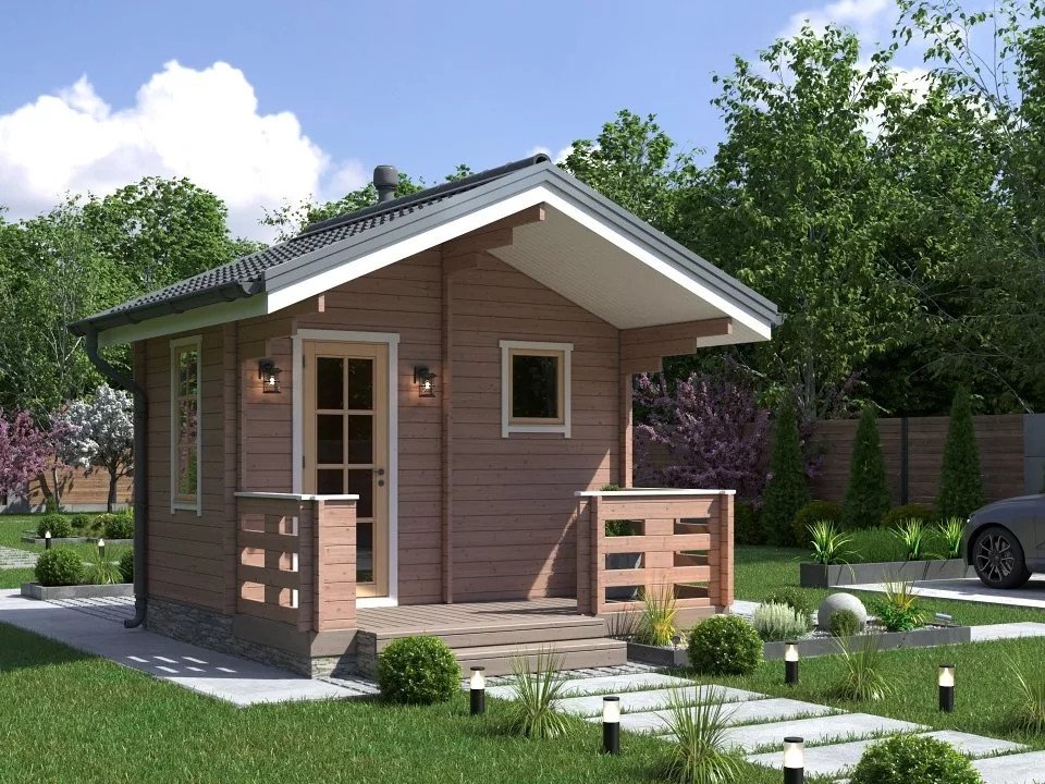 Русская баня Woods из бруса Ипполит
