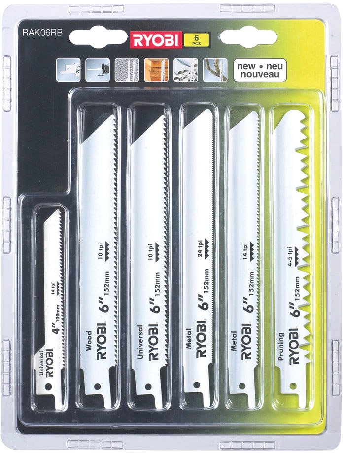 

Набор пильных полотен Ryobi RAK06RB (5132002547)