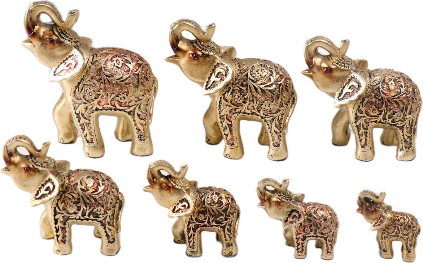 

Набор статуэток Sima-Land Слоны, попона в листьях 4569047 (7шт)