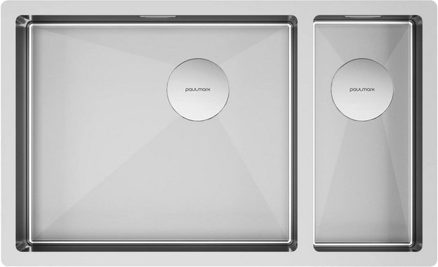 

Кухонная мойка Paulmark Next 69/2S Uni PM226944-BSL (стальной/брашированная сталь)