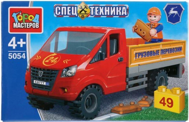 

Конструктор Город мастеров Спецтехника 5054-KK Газель Бортовая