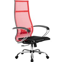 Офисное кресло Metta SK-1-BK Комплект 7, Ch ов/сечен (пластиковые ролики, красный)